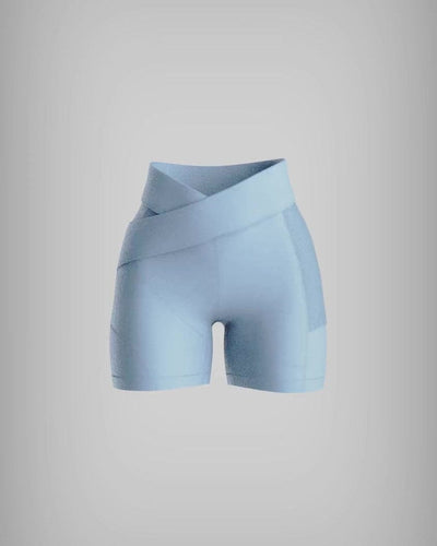 Kỳ Lân - Asian Activewear Flow Biker Shorts - Iris
