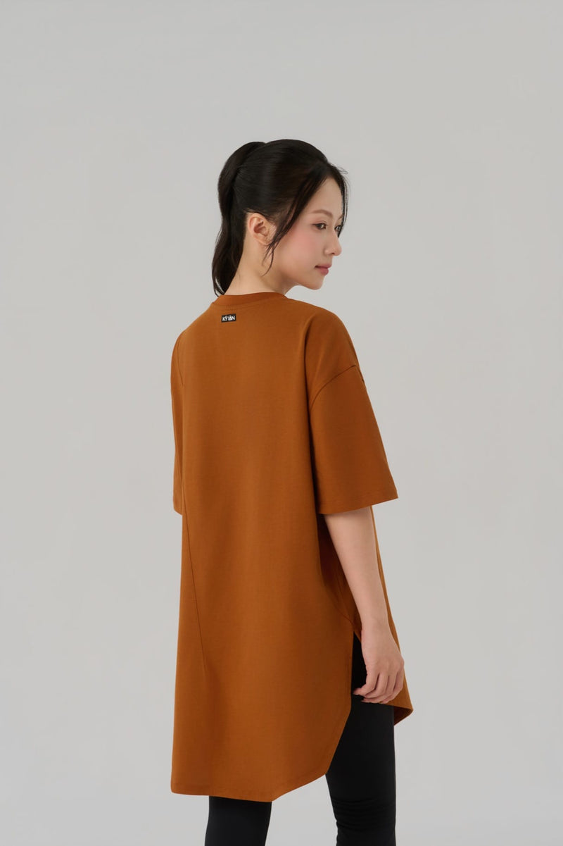 Kỳ Lân - Asian Activewear Oversized Tee Apex Tee - Amber
