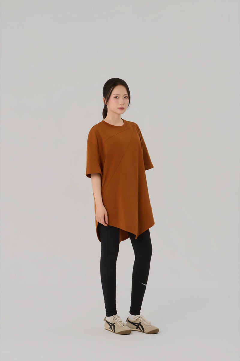 Kỳ Lân - Asian Activewear Oversized Tee Apex Tee - Amber