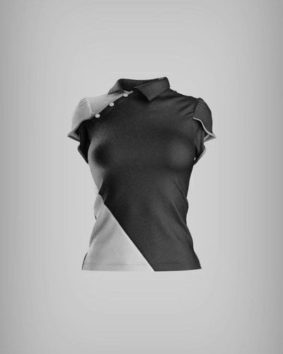 Kỳ Lân - Asian Activewear Dynasty Polo - Black Lotus