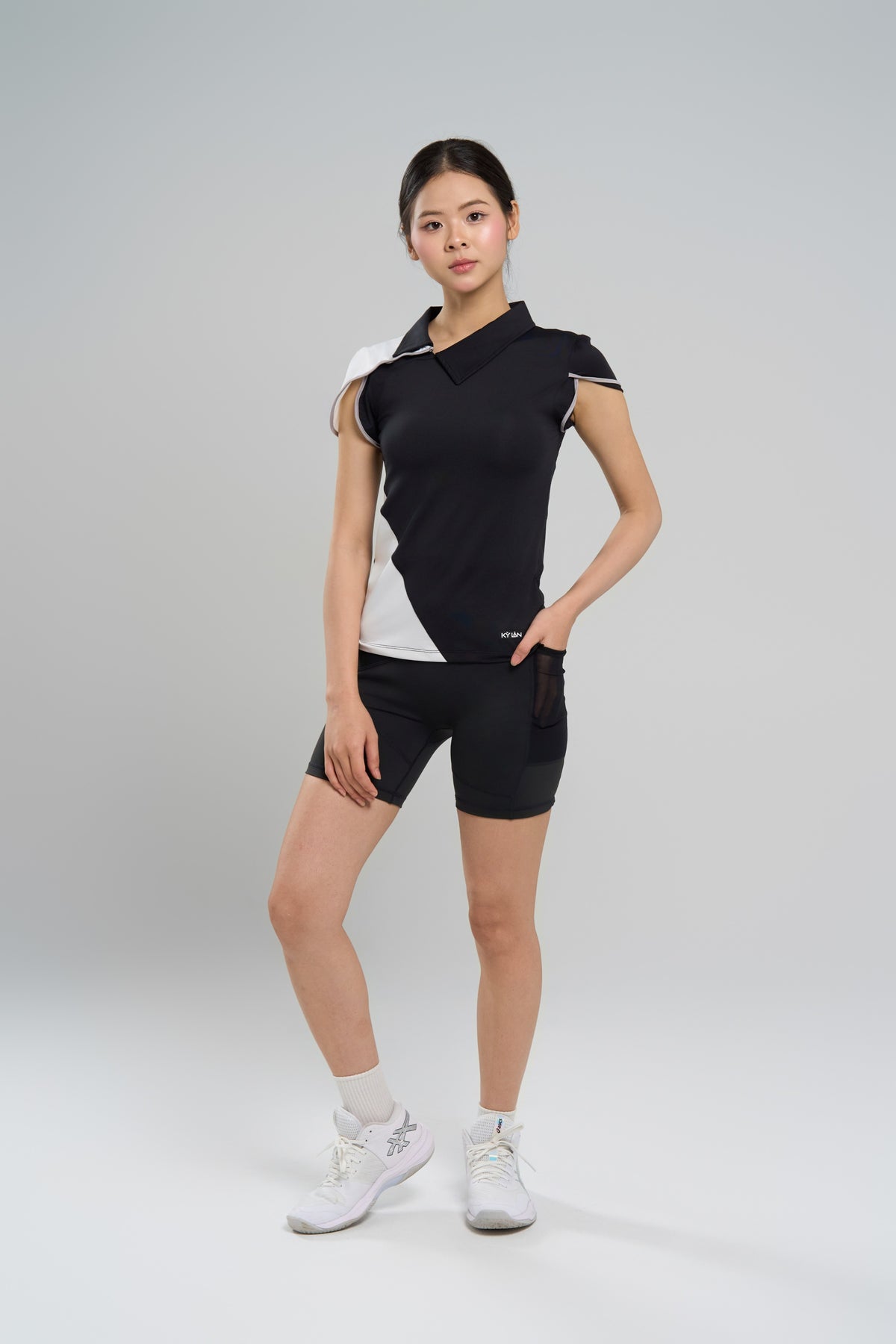 Kỳ Lân - Asian Activewear Dynasty Polo - Black Lotus