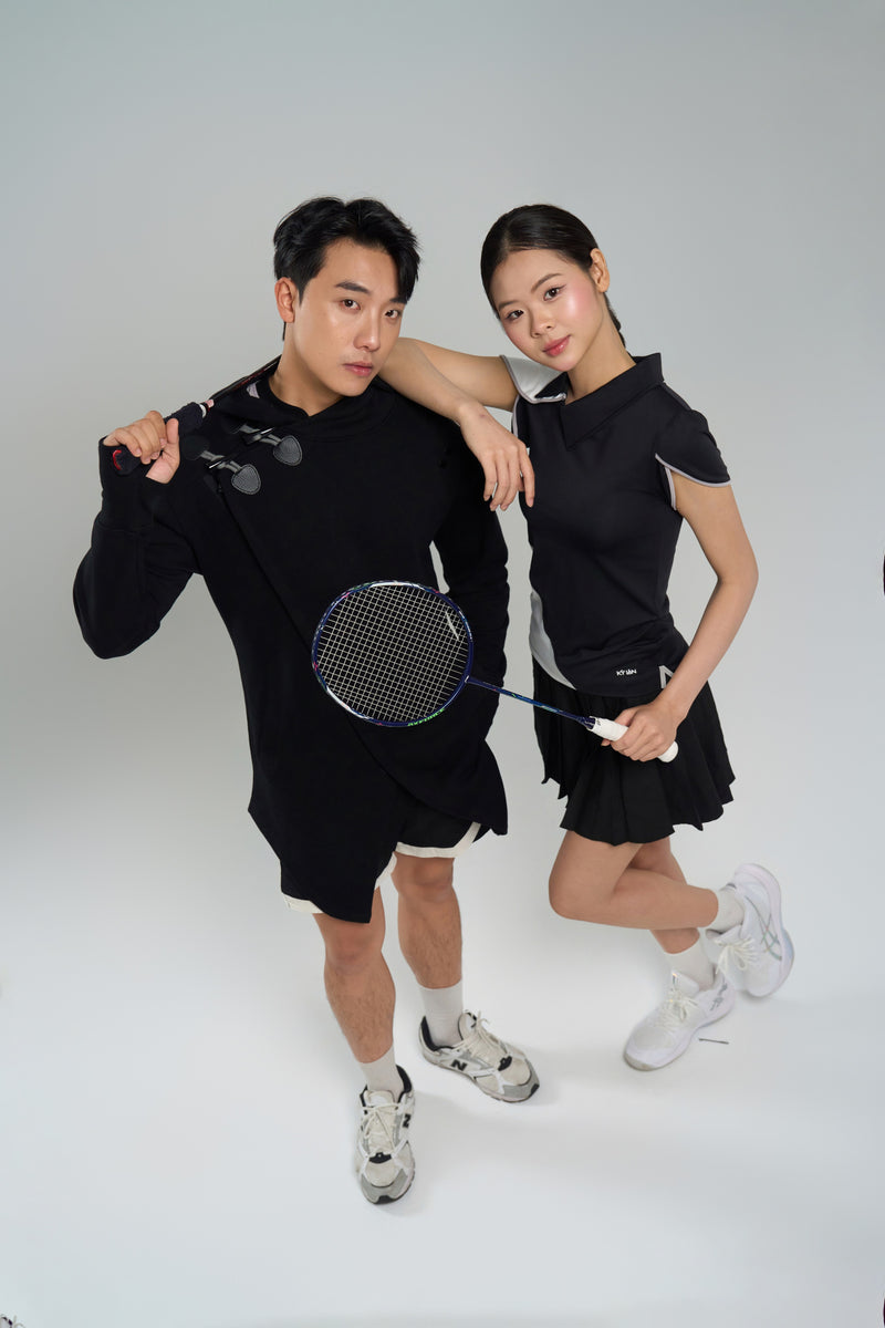 Kỳ Lân - Asian Activewear Dynasty Polo - Black Lotus