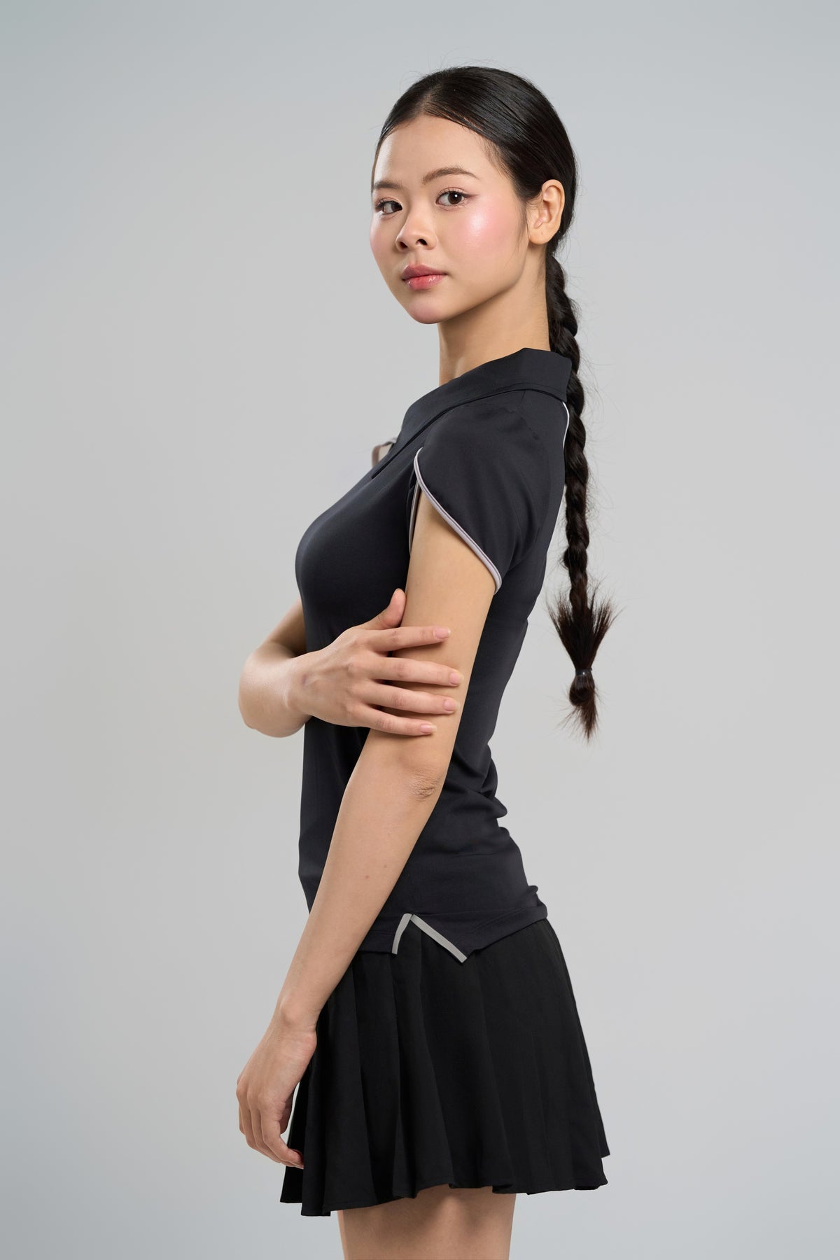 Kỳ Lân - Asian Activewear Dynasty Polo - Black Lotus