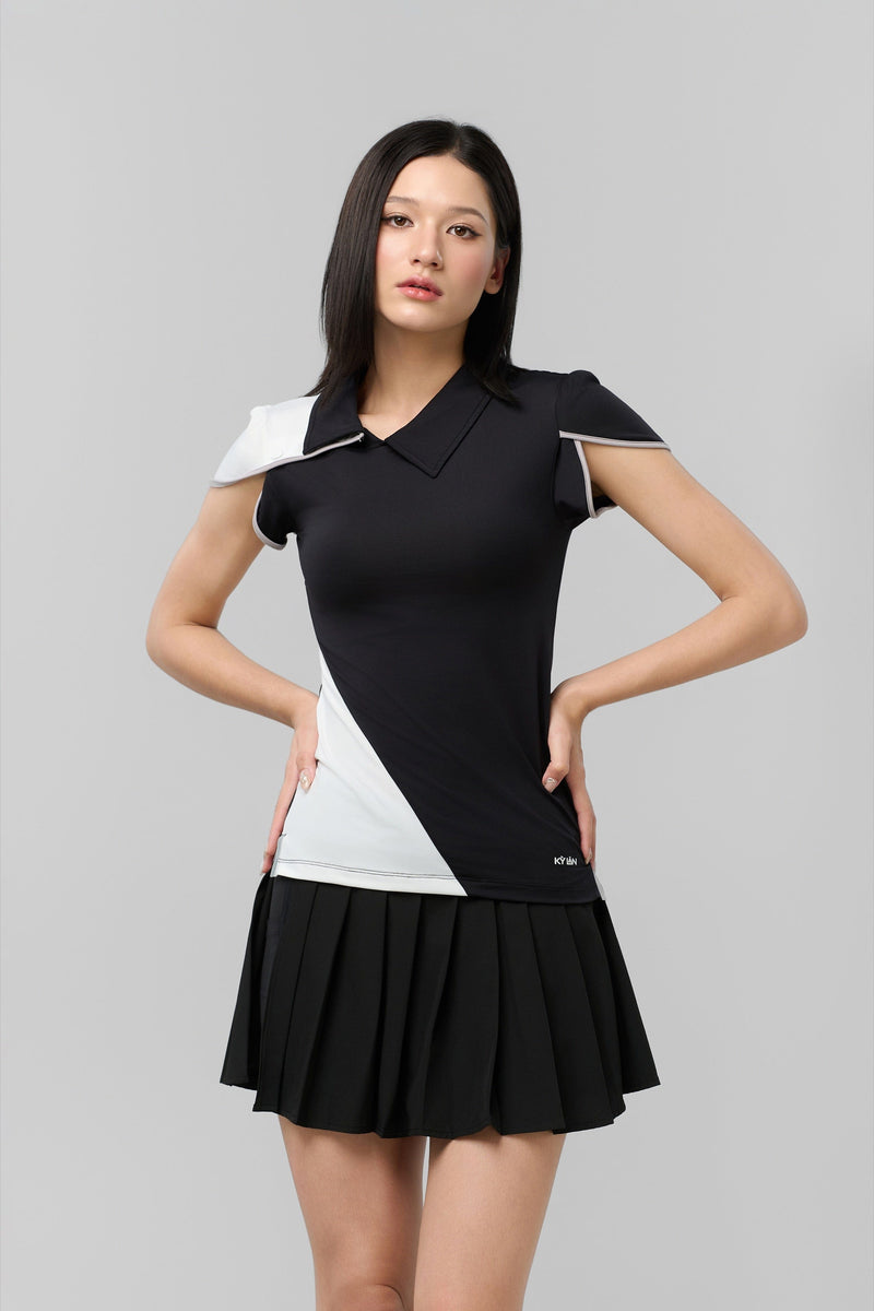 Kỳ Lân - Asian Activewear Dynasty Polo - Black Lotus