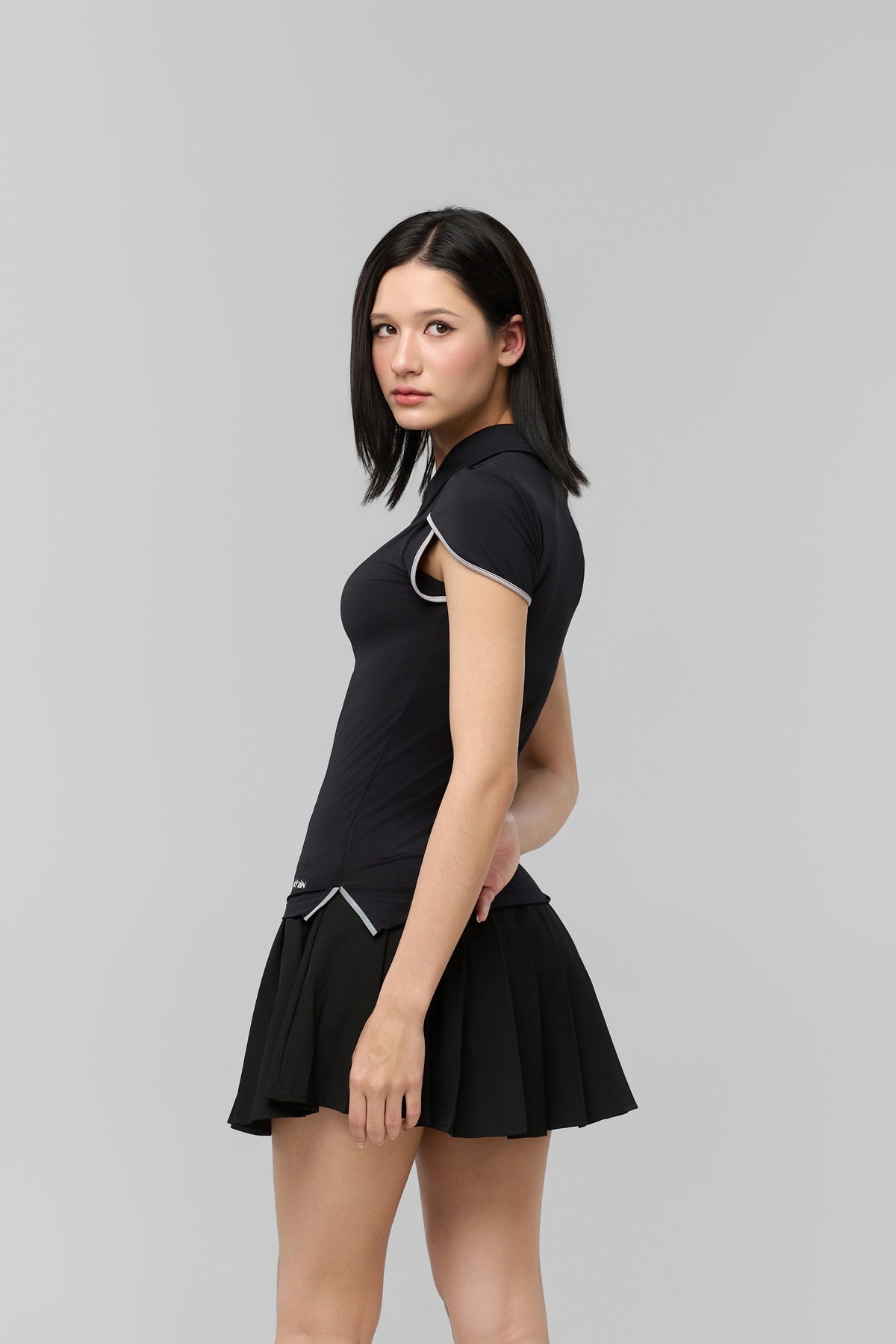Kỳ Lân - Asian Activewear Dynasty Polo - Black Lotus