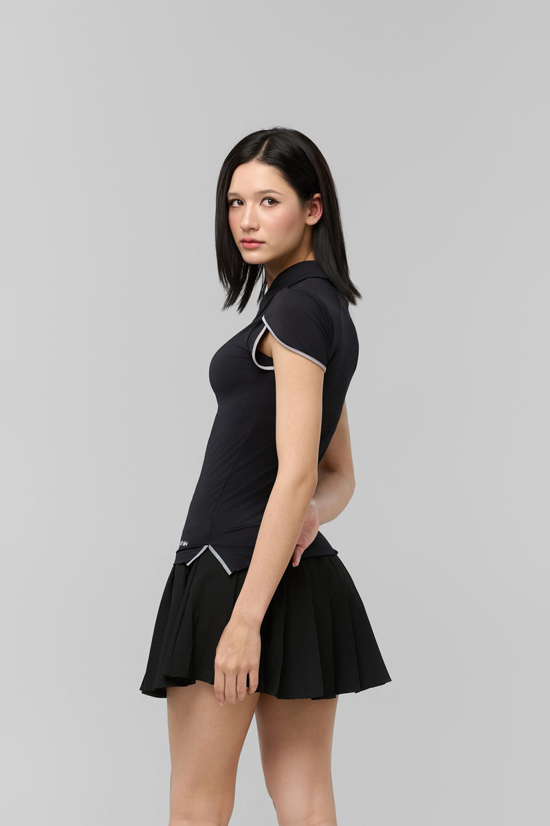 Kỳ Lân - Asian Activewear Dynasty Polo - Black Lotus