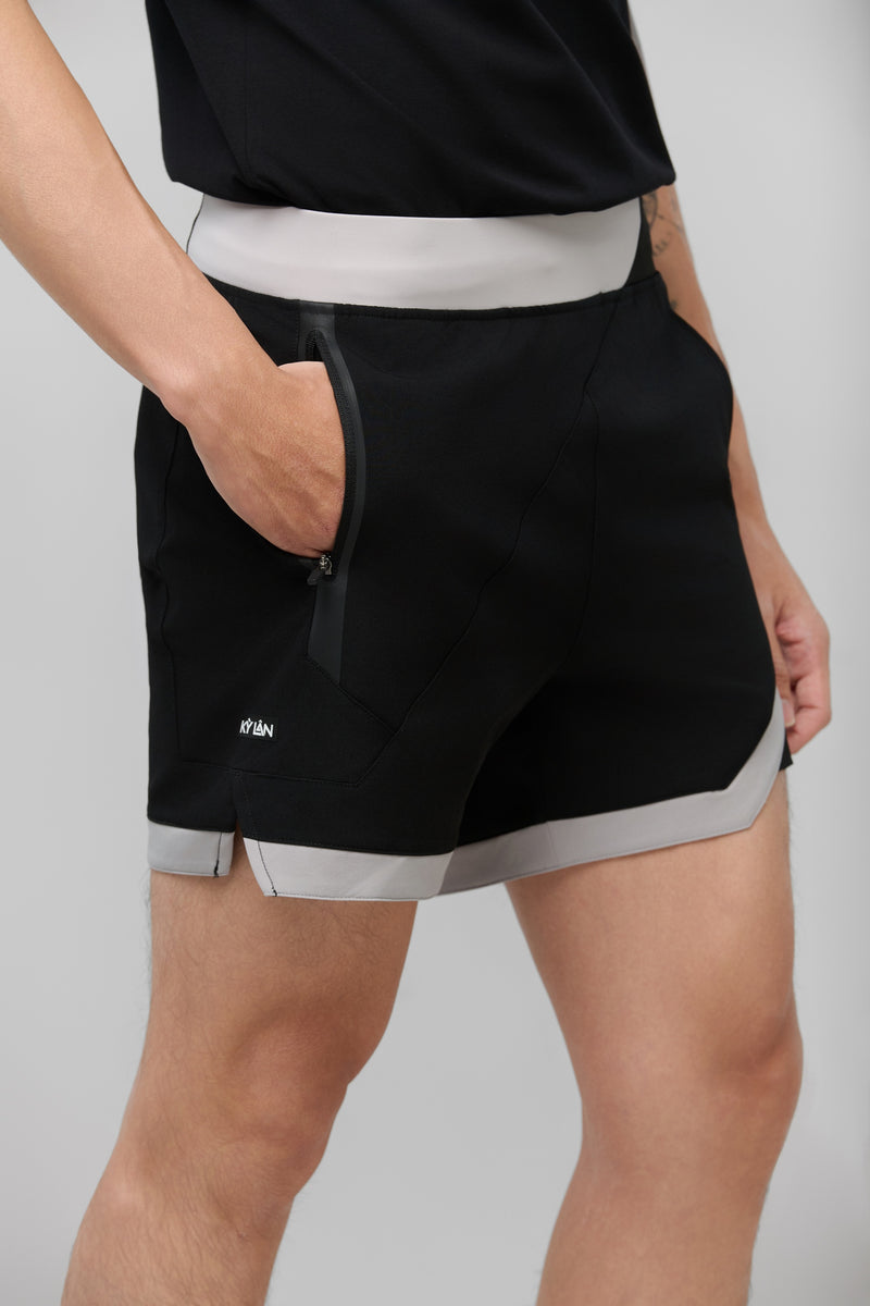 Kỳ Lân - Asian Activewear Echo Shorts - Obsidian