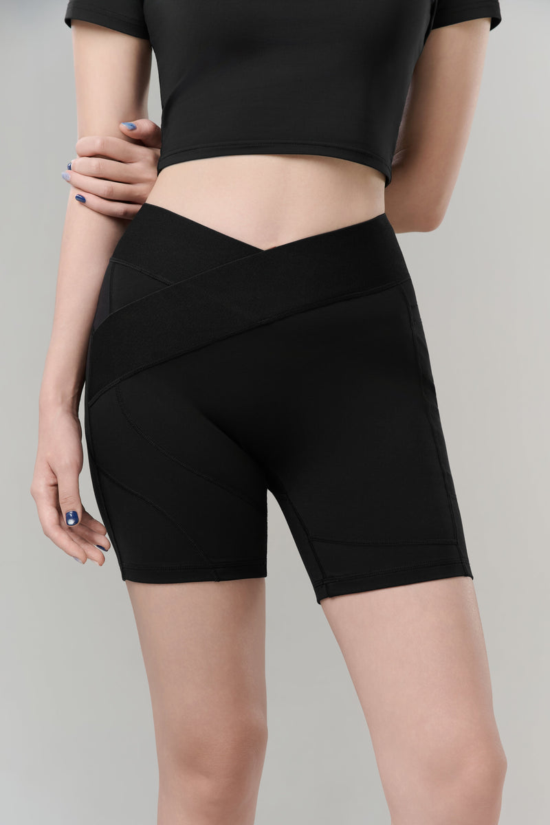 Kỳ Lân - Asian Activewear Flow Biker Shorts - Blossom