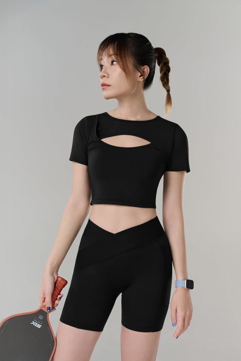Kỳ Lân - Asian Activewear Flow Biker Shorts - Blossom