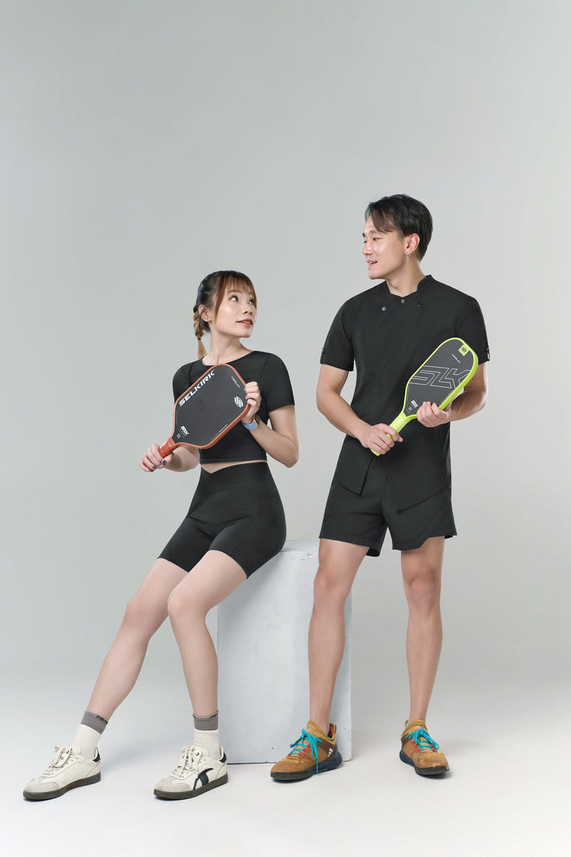 Kỳ Lân - Asian Activewear Flow Biker Shorts - Black Lotus