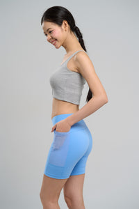 Kỳ Lân - Asian Activewear Flow Biker Shorts - Iris