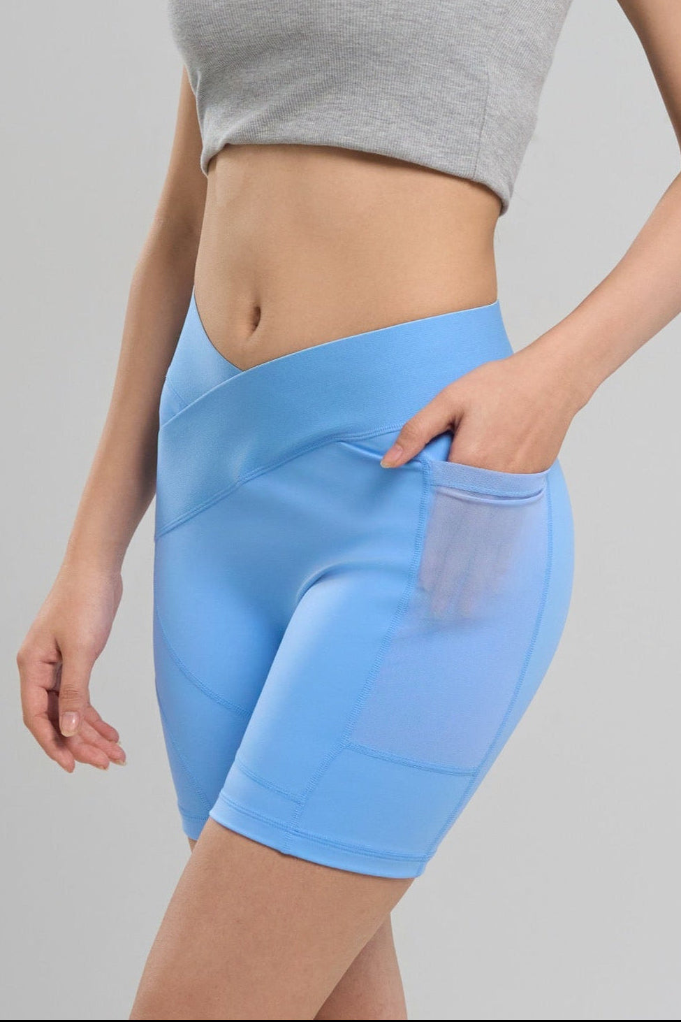 Kỳ Lân - Asian Activewear Flow Biker Shorts - Iris