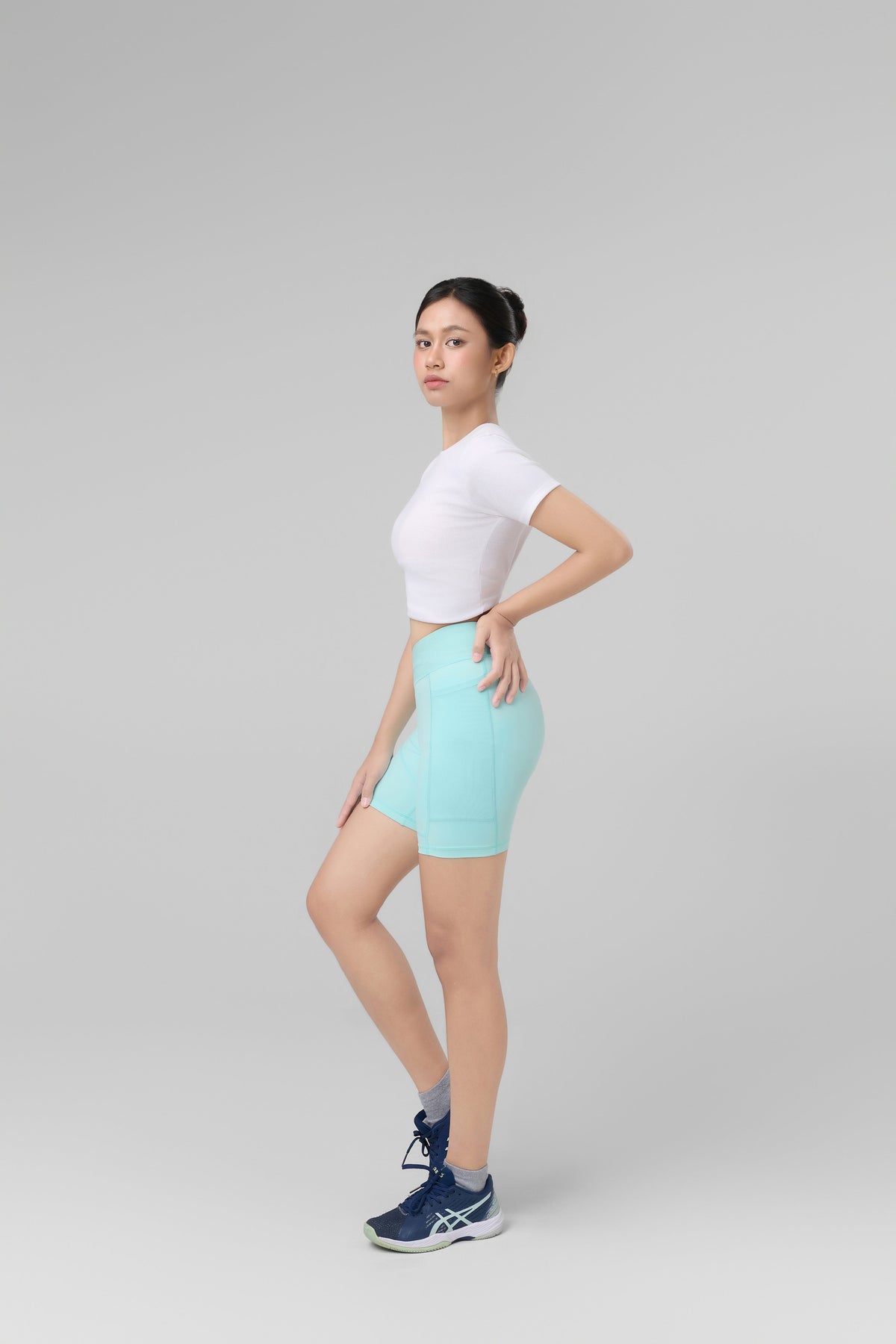 Kỳ Lân - Asian Activewear Flow Biker Shorts - Mint