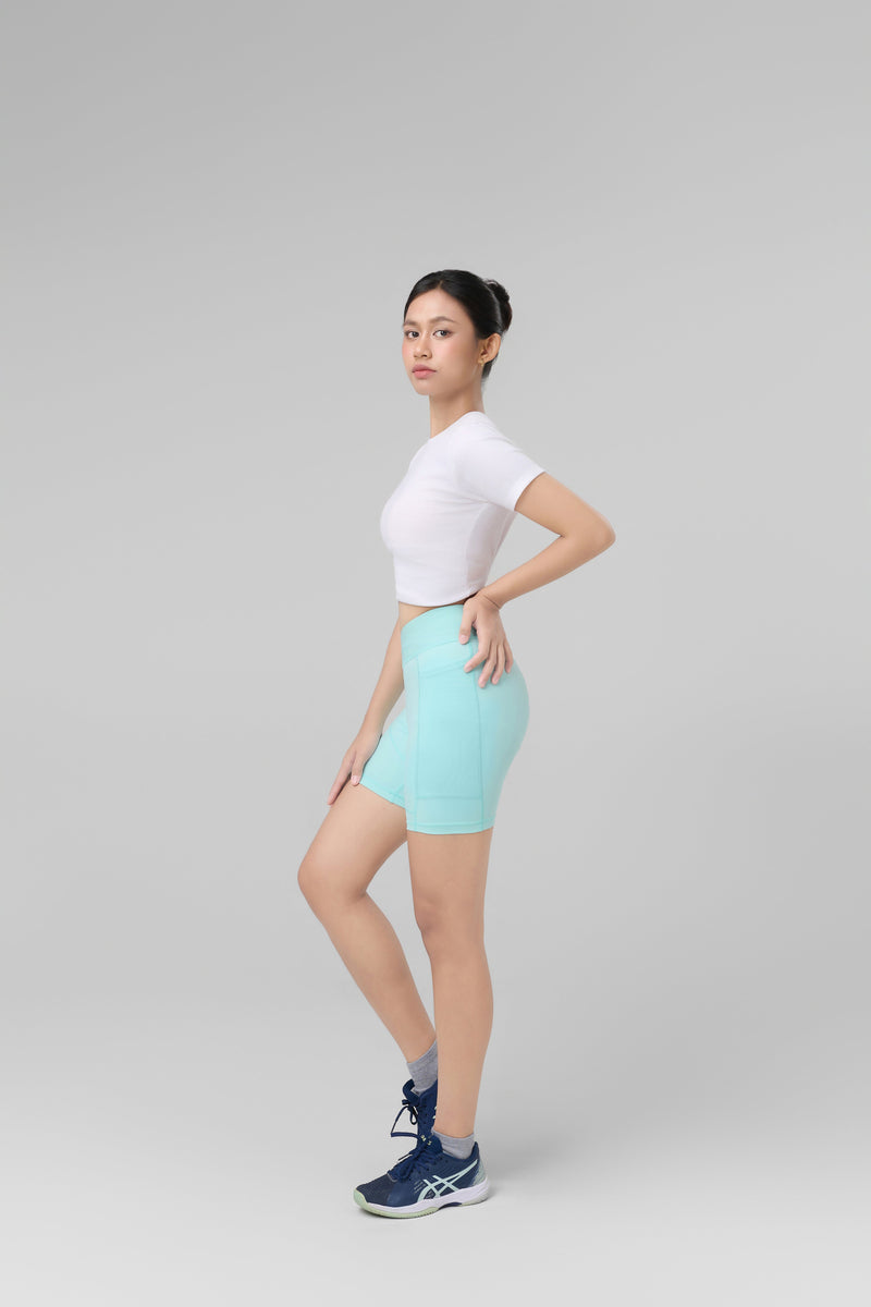 Kỳ Lân - Asian Activewear Flow Biker Shorts - Mint