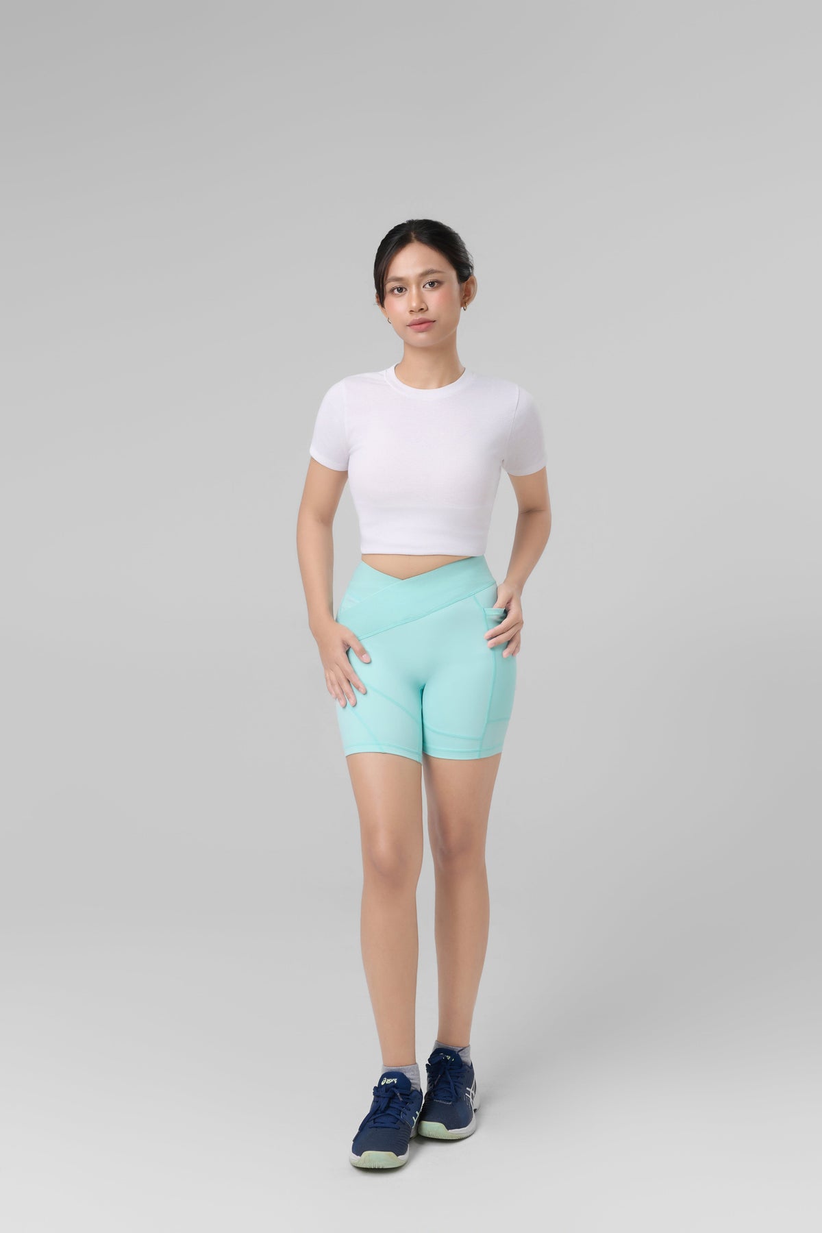 Kỳ Lân - Asian Activewear Flow Biker Shorts - Mint