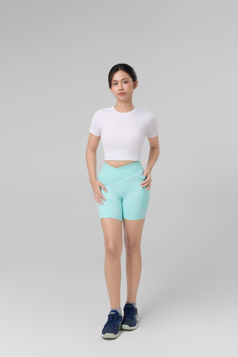Kỳ Lân - Asian Activewear Flow Biker Shorts - Mint