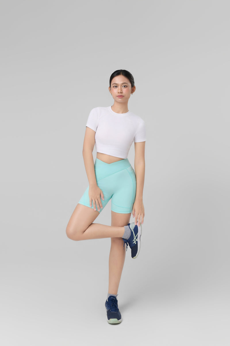 Kỳ Lân - Asian Activewear Flow Biker Shorts - Mint