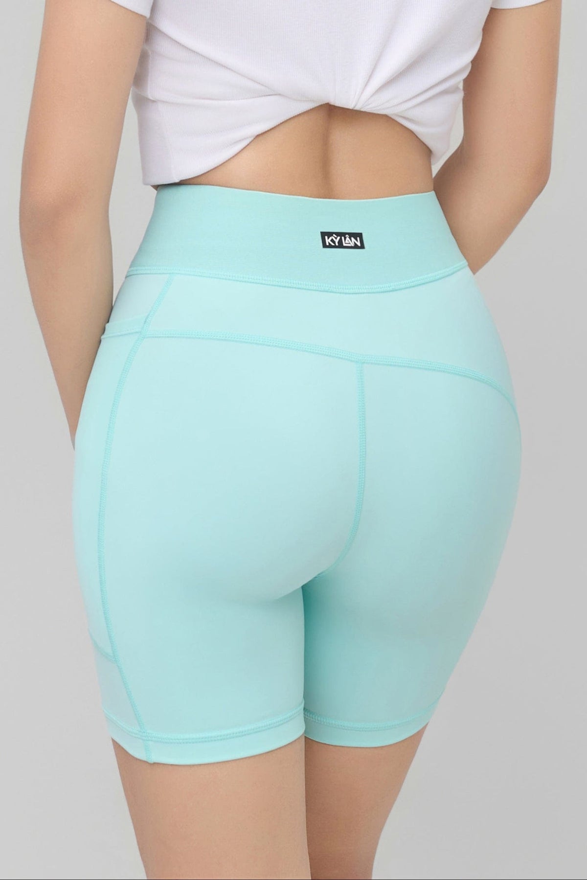 Kỳ Lân - Asian Activewear Flow Biker Shorts - Mint