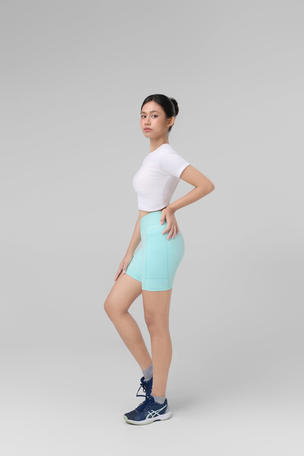Kỳ Lân - Asian Activewear Flow Biker Shorts - Mint