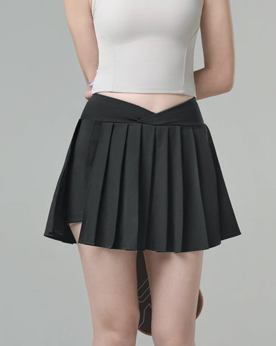 Kỳ Lân - Asian Activewear Harmony Skort - Black Lotus