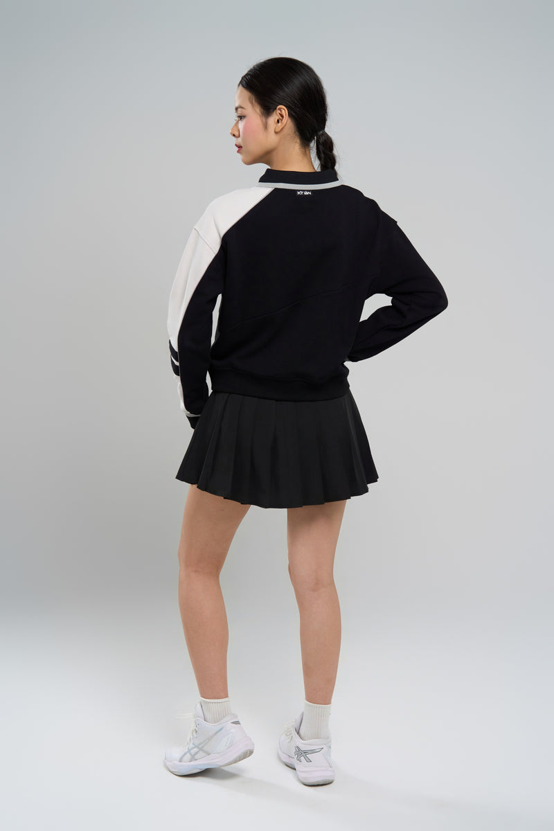 Kỳ Lân - Asian Activewear Harmony Skort - Black Lotus
