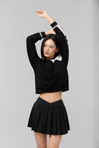 Kỳ Lân - Asian Activewear Harmony Skort - Black Lotus