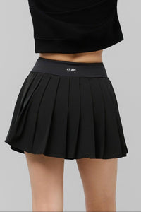 Kỳ Lân - Asian Activewear Harmony Skort - Black Lotus