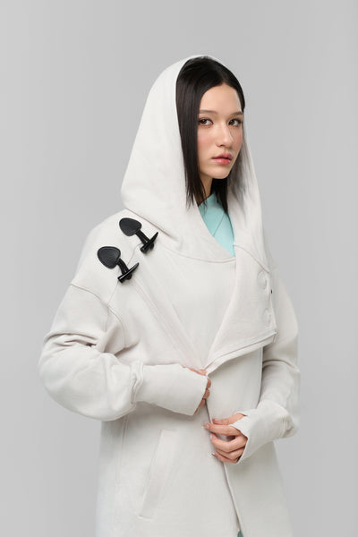 Kỳ Lân - Asian Activewear Sanctuary Hoodie - Chalk - Women