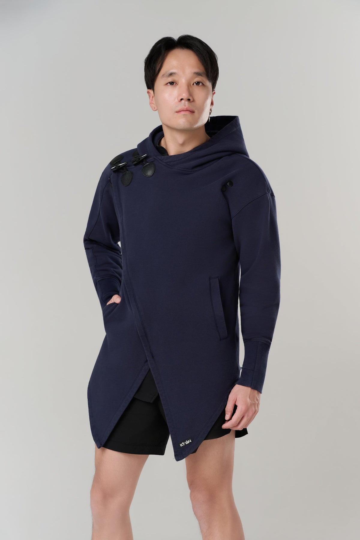 Kỳ Lân - Asian Activewear Sanctuary Hoodie - Cobalt - Men
