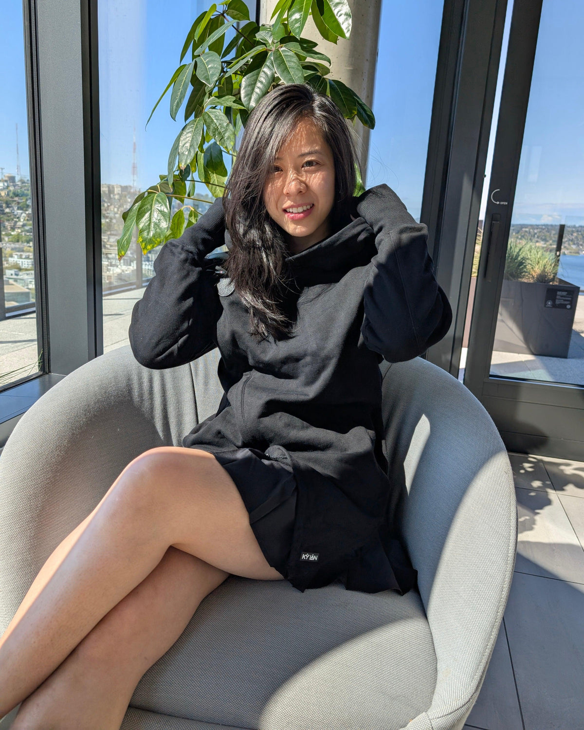 Kỳ Lân - Asian Activewear Sanctuary Hoodie - Chalk