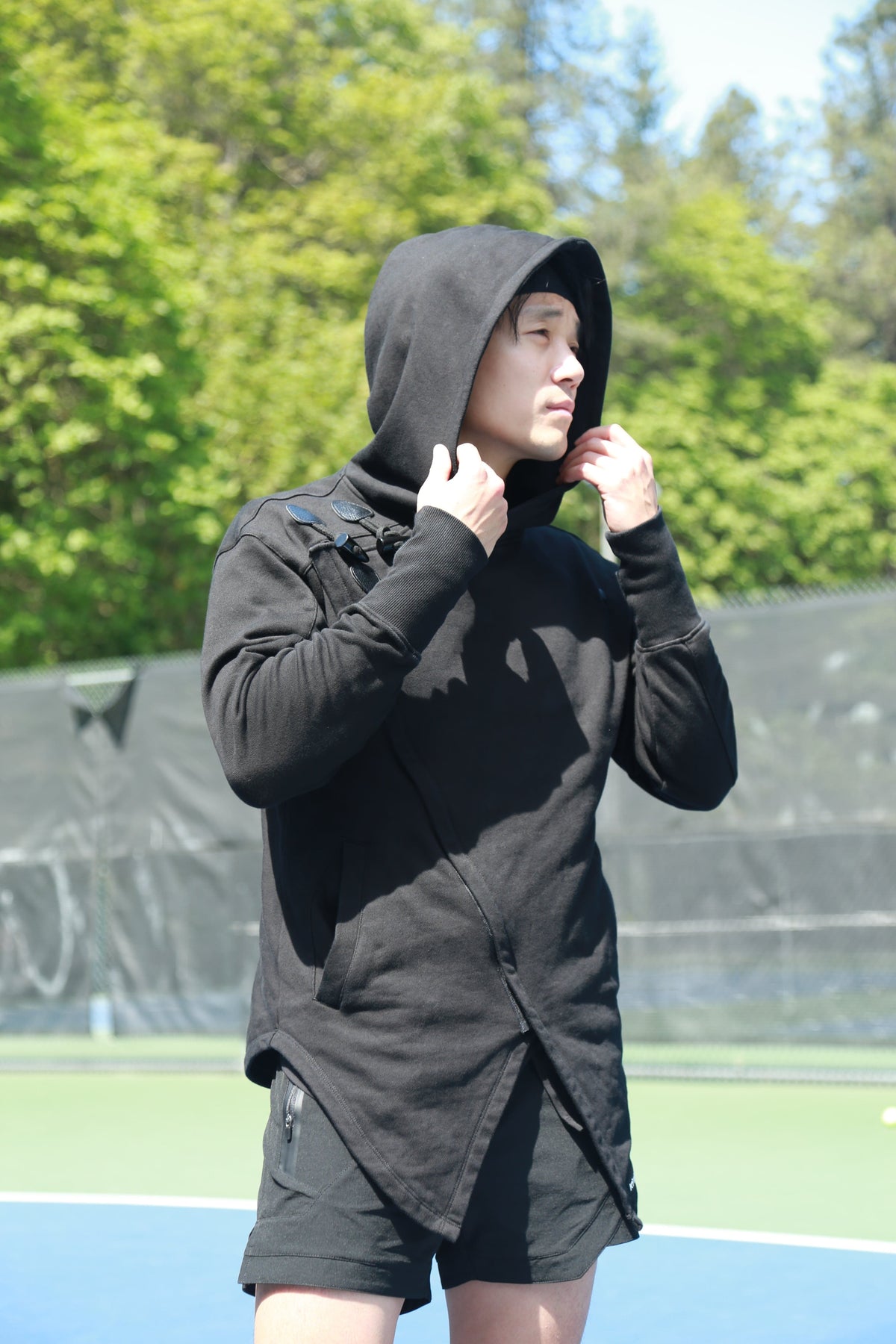 Kỳ Lân - Asian Activewear Sanctuary Hoodie - Obsidian