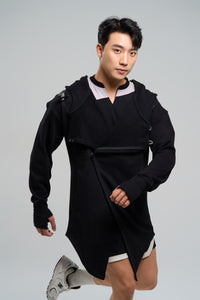 Kỳ Lân - Asian Activewear Sanctuary Hoodie - Obsidian - Men