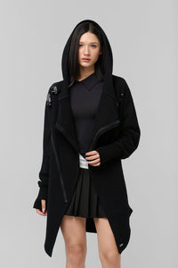 Kỳ Lân - Asian Activewear Sanctuary Hoodie - Obsidian - Women