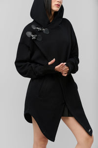 Kỳ Lân - Asian Activewear Sanctuary Hoodie - Obsidian - Women