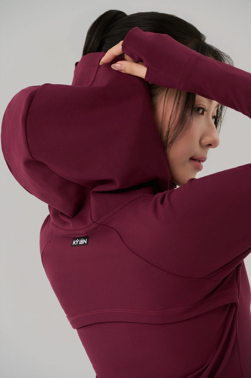 Kỳ Lân - Asian Activewear Zip Up Hoodie/Jacket Sentry Jacket - Wine