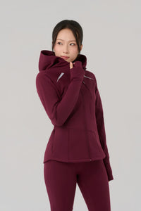 Kỳ Lân - Asian Activewear Zip Up Hoodie/Jacket Sentry Jacket - Wine