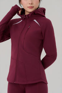 Kỳ Lân - Asian Activewear Zip Up Hoodie/Jacket Sentry Jacket - Wine