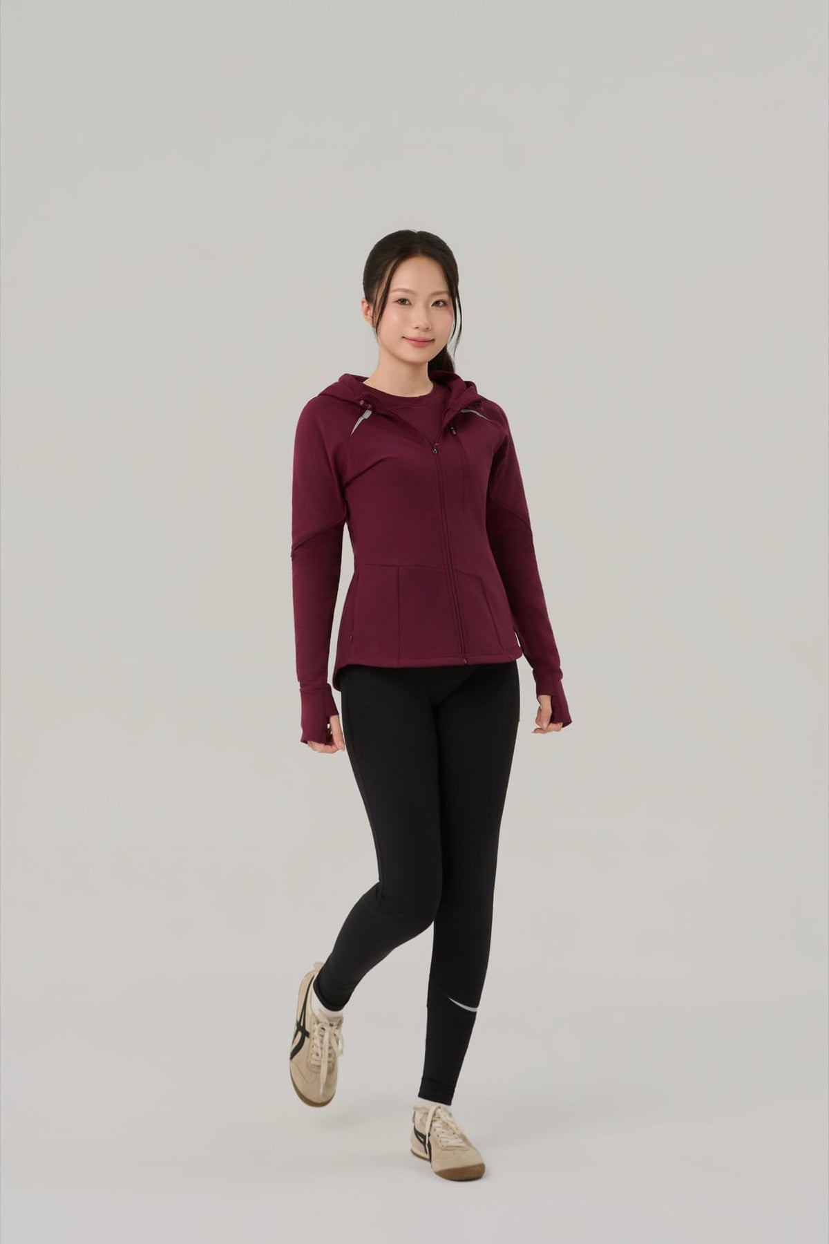 Kỳ Lân - Asian Activewear Zip Up Hoodie/Jacket Sentry Jacket - Wine