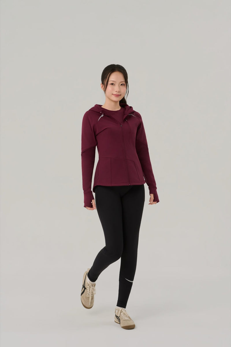 Kỳ Lân - Asian Activewear Zip Up Hoodie/Jacket Sentry Jacket - Wine