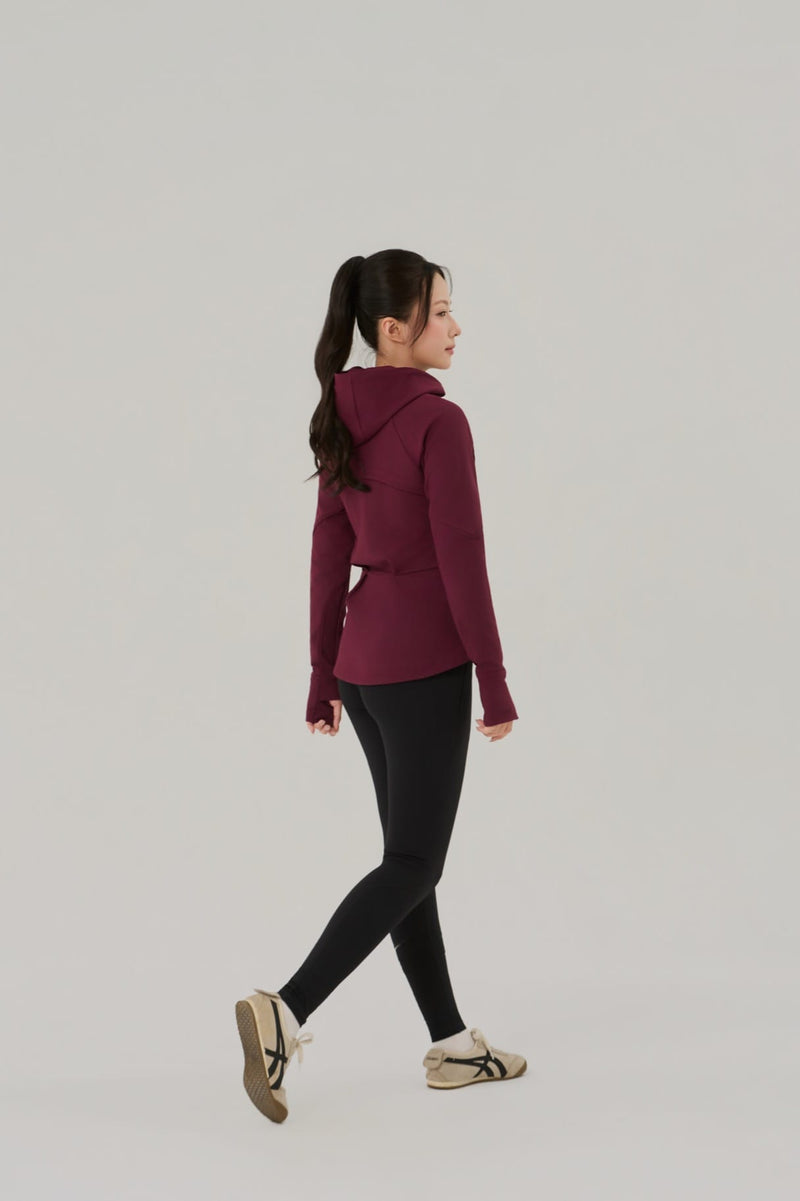 Kỳ Lân - Asian Activewear Zip Up Hoodie/Jacket Sentry Jacket - Wine