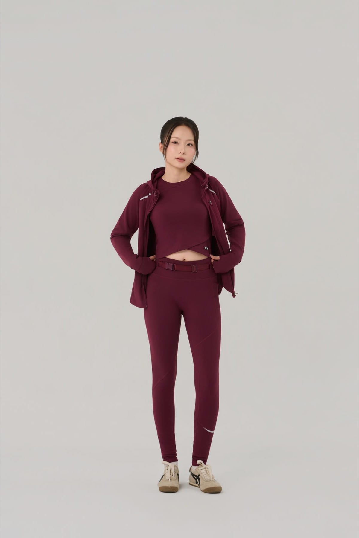 Kỳ Lân - Asian Activewear Zip Up Hoodie/Jacket Sentry Jacket - Wine