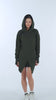 woman wearing green hoodie