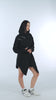 woman wearing black hoodie
